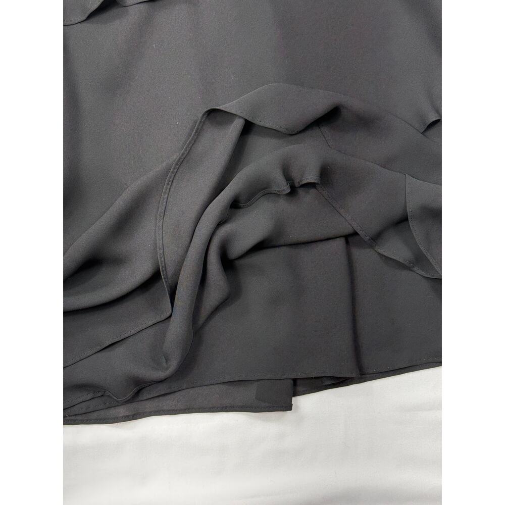 St. John Evening by Marie Gray, VTG Black Layered Silk Chiffon Dress Sz 2 - Picture 4 of 10